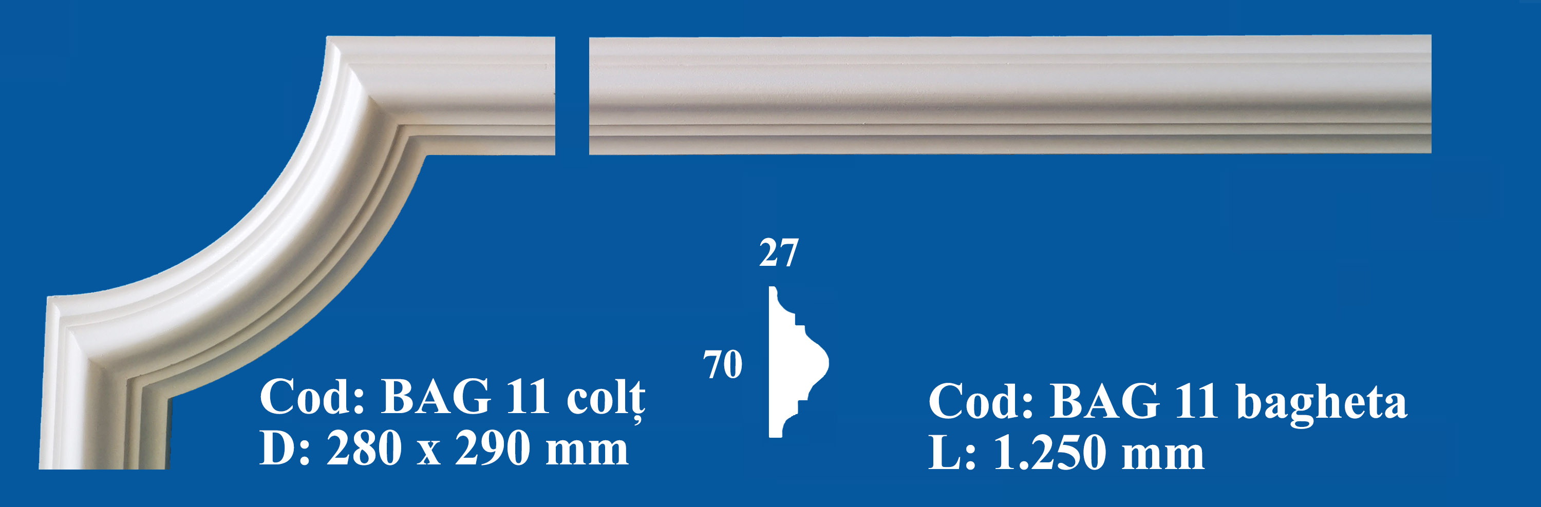  Baghete si Colturi Decorative Ipsos BAG 11