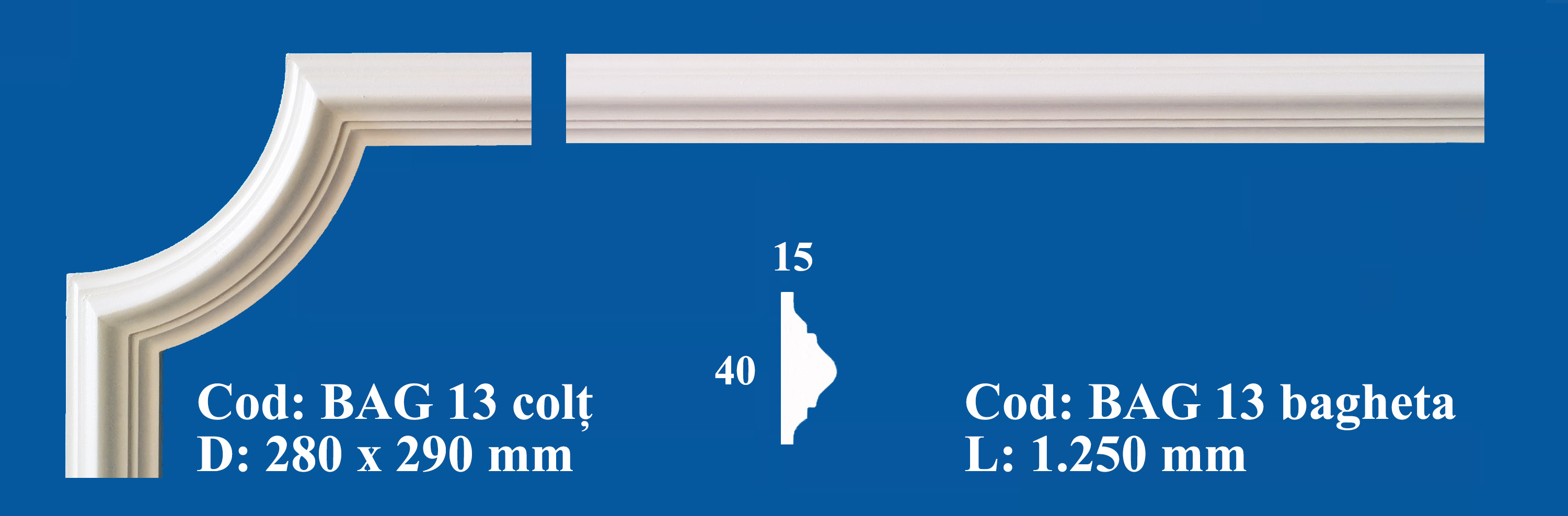  Baghete si Colturi Decorative Ipsos BAG 13