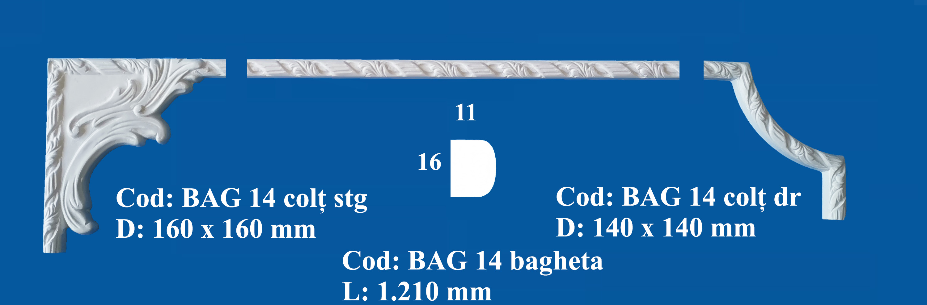  Baghete si Colturi Decorative Ipsos BAG 14