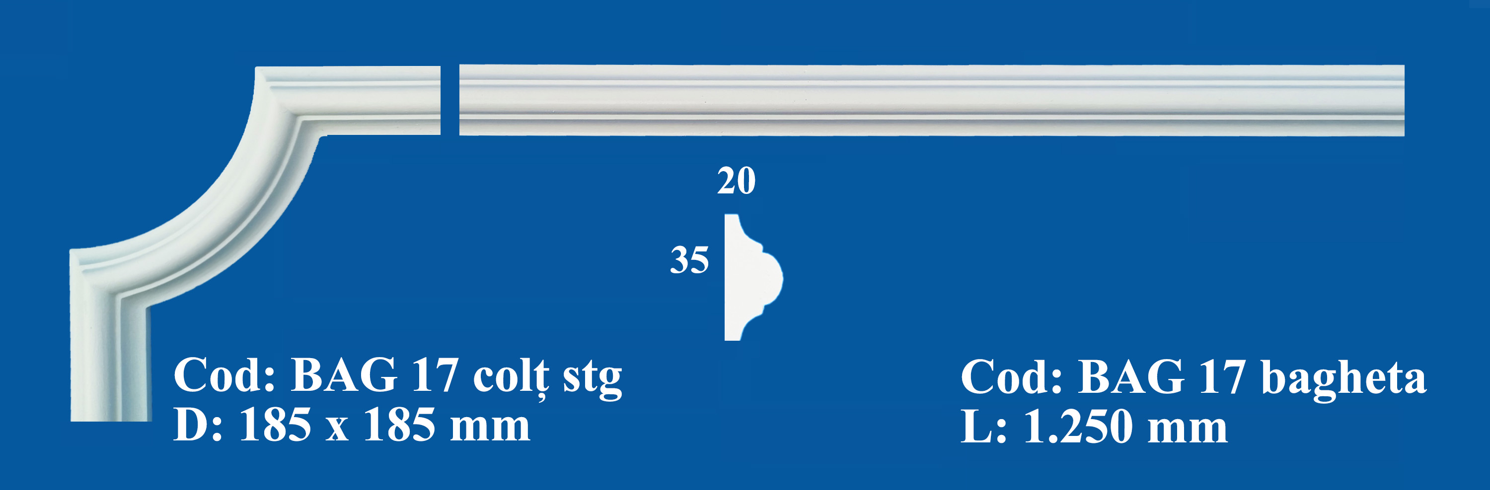  Baghete si Colturi Decorative Ipsos BAG 17