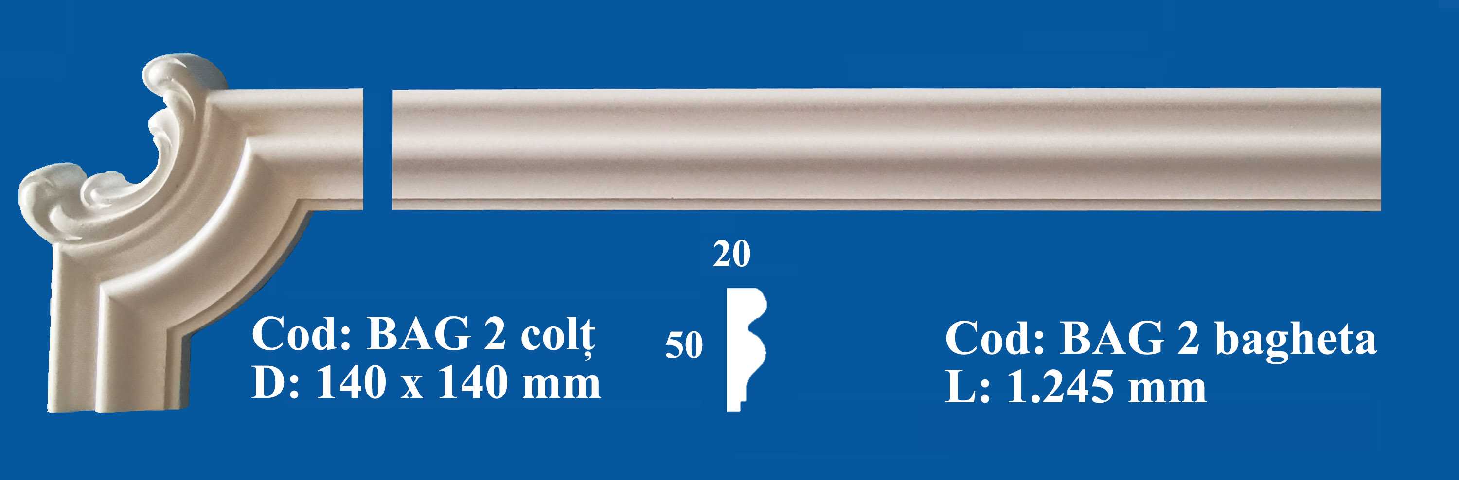  Baghete si Colturi Decorative Ipsos BAG 2