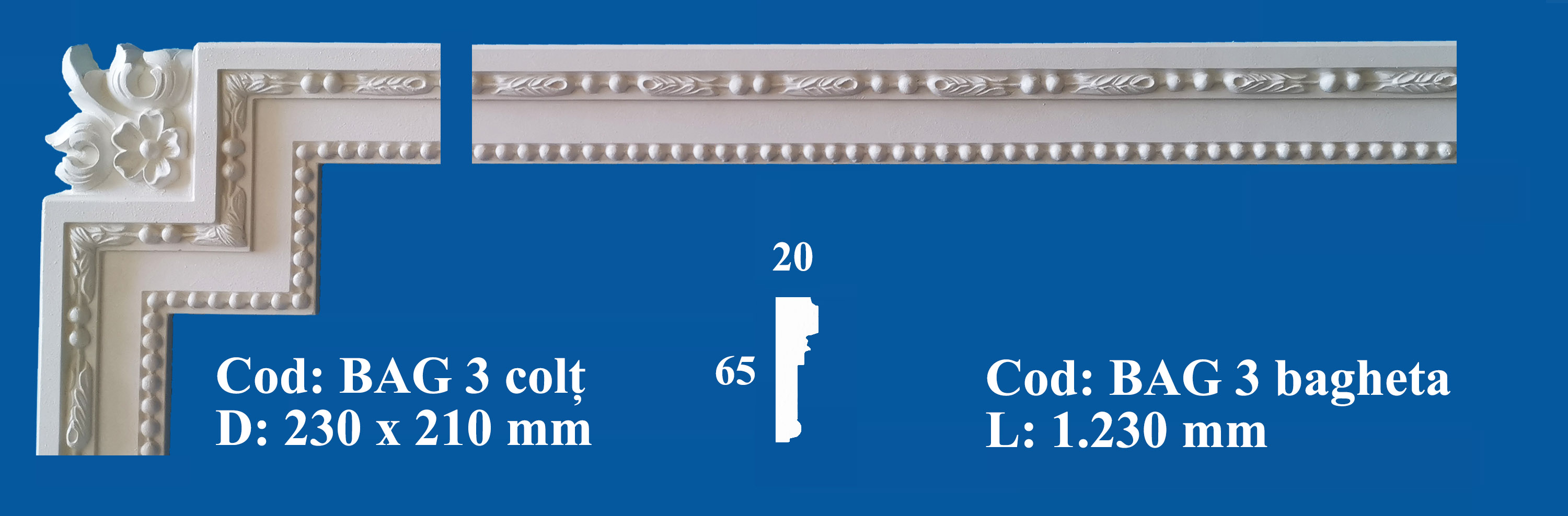  Baghete si Colturi Decorative Ipsos BAG 3