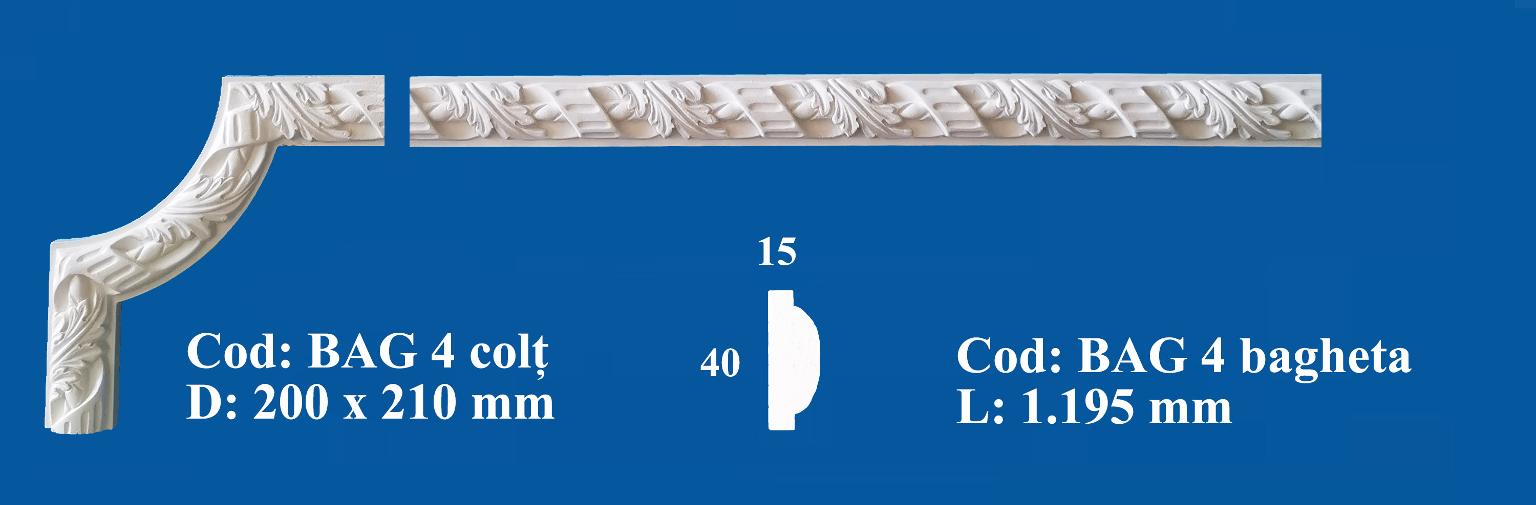  Baghete si Colturi Decorative Ipsos BAG 4