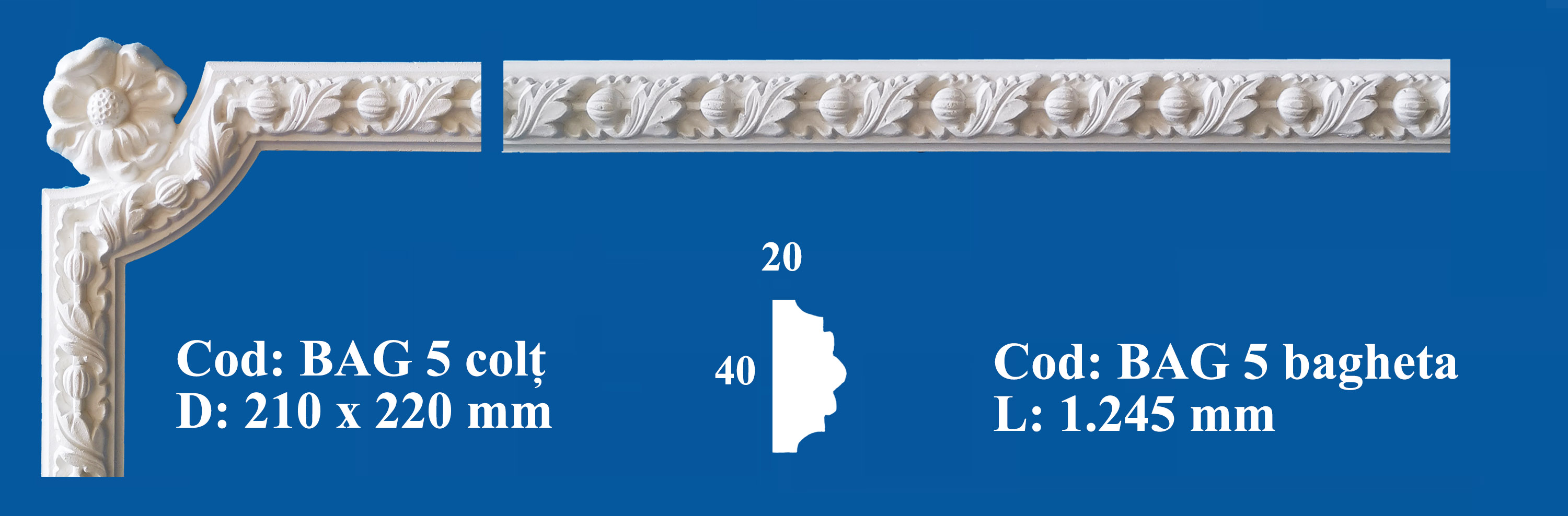  Baghete si Colturi Decorative Ipsos BAG 5