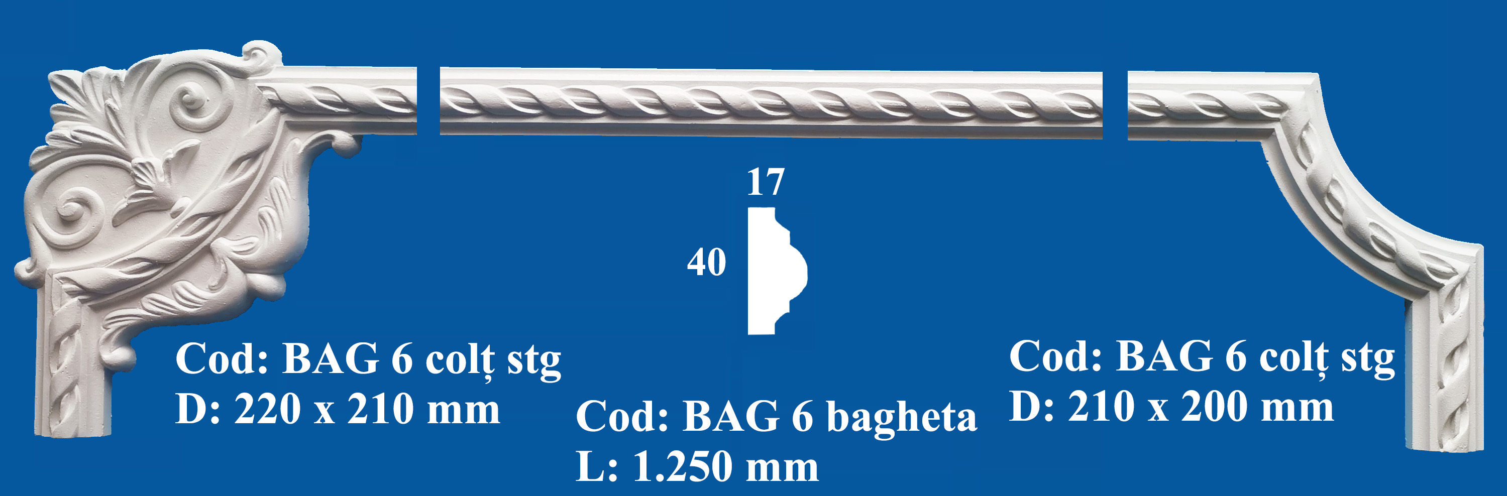  Baghete si Colturi Decorative Ipsos BAG 6