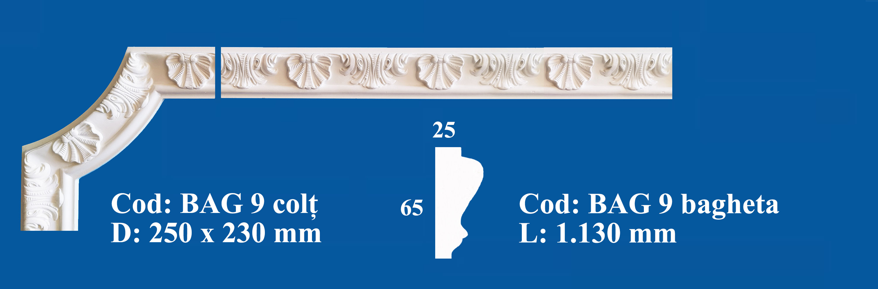  Baghete si Colturi Decorative Ipsos BAG 9