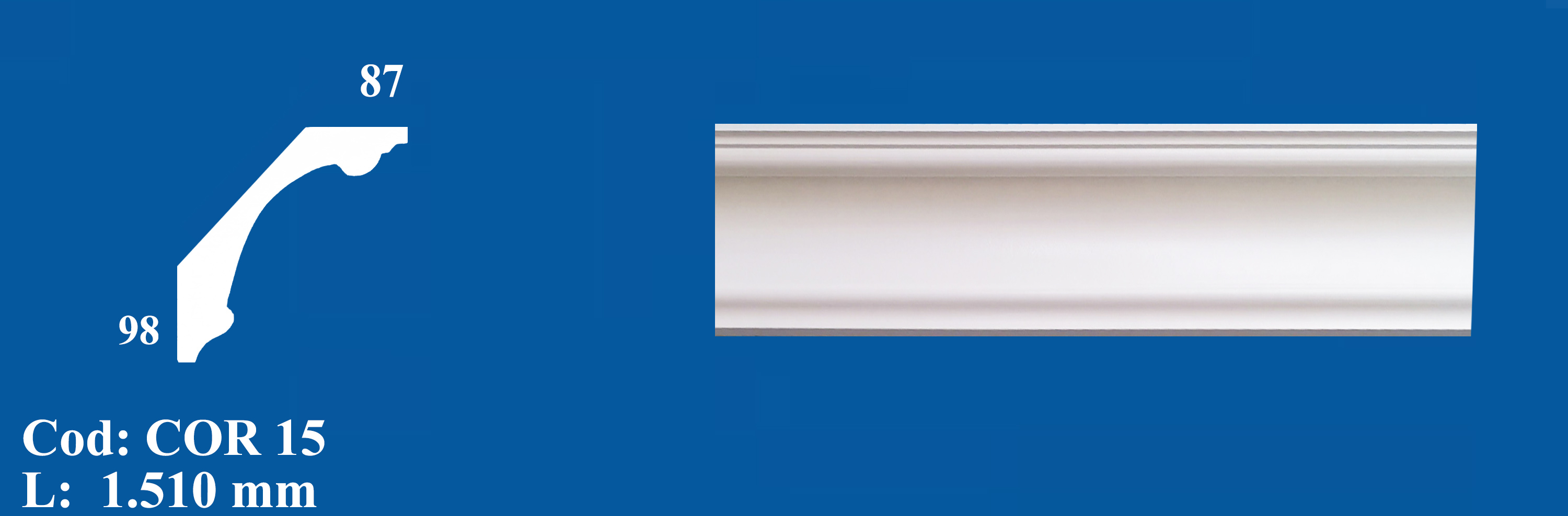 Cornisa Decorativa Ipsos COR 15