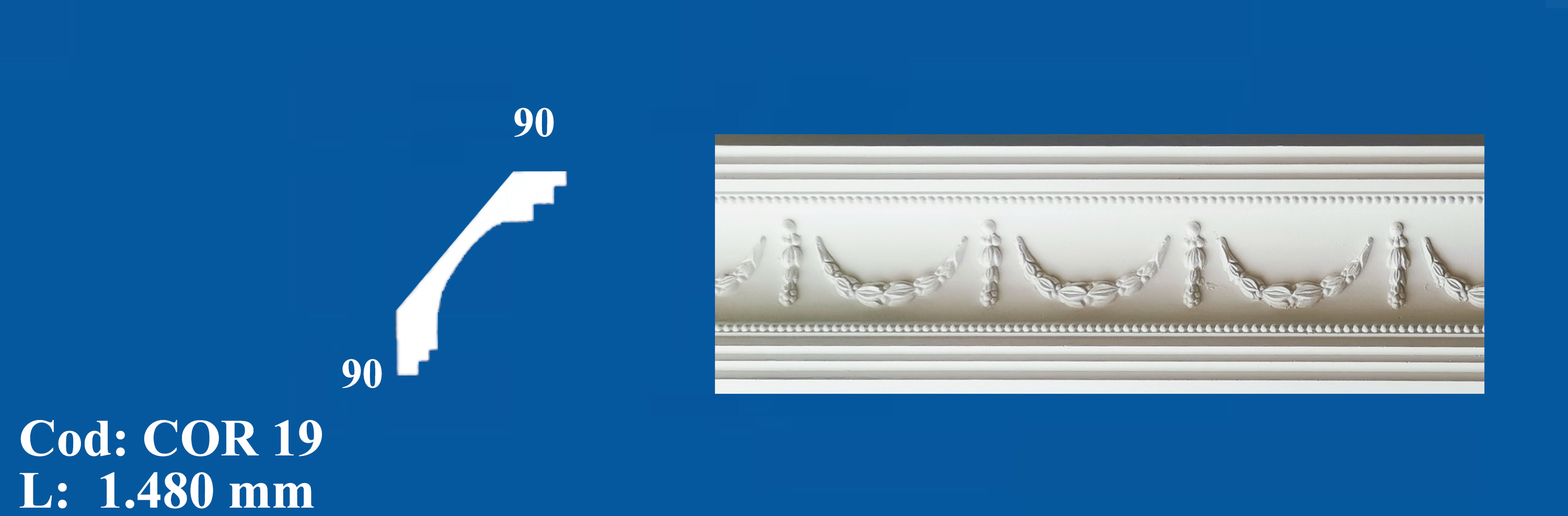 Cornisa Decorativa Ipsos COR 19