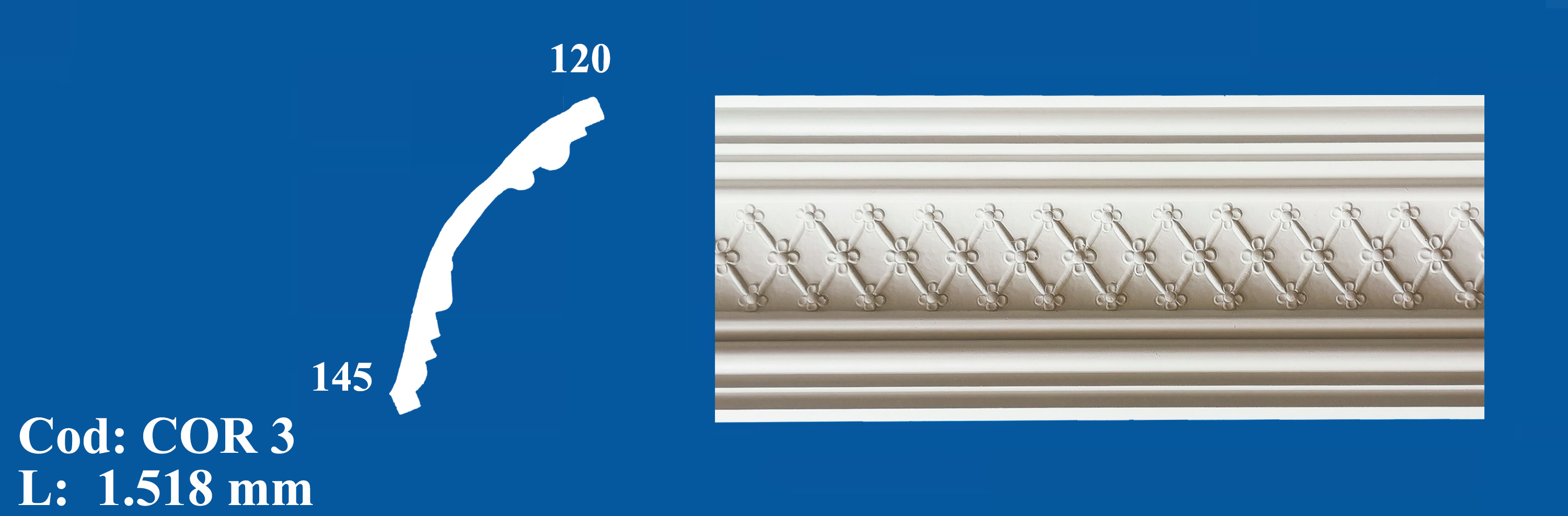 Cornisa Decorativa Ipsos COR 3