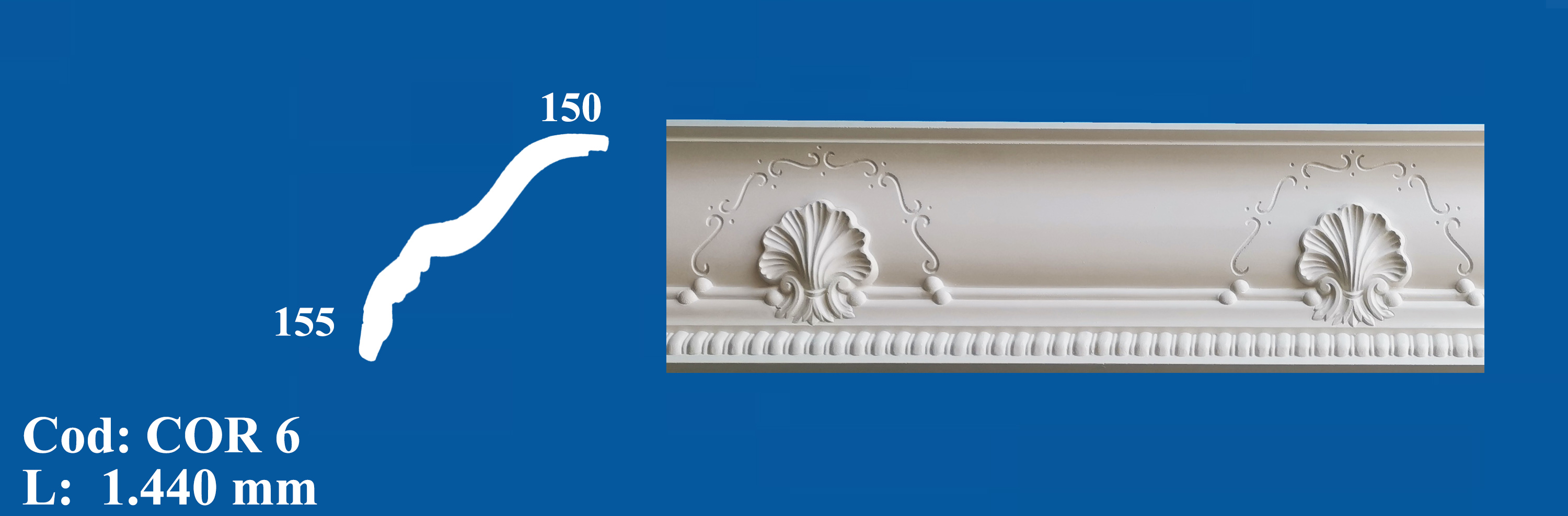 Cornisa Decorativa Ipsos COR 6