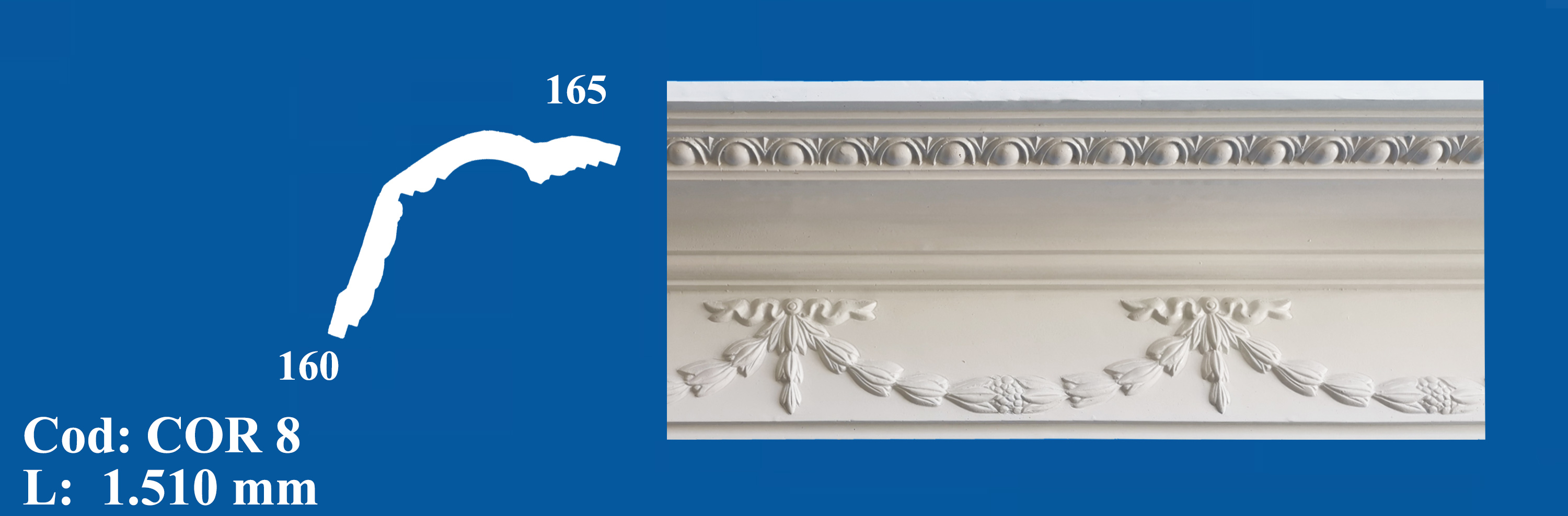 Cornisa Decorativa Ipsos COR 8